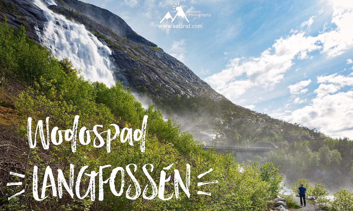 Wodospad Langfossen, fjord AKrafjord, www.katiraf.com Norwegia