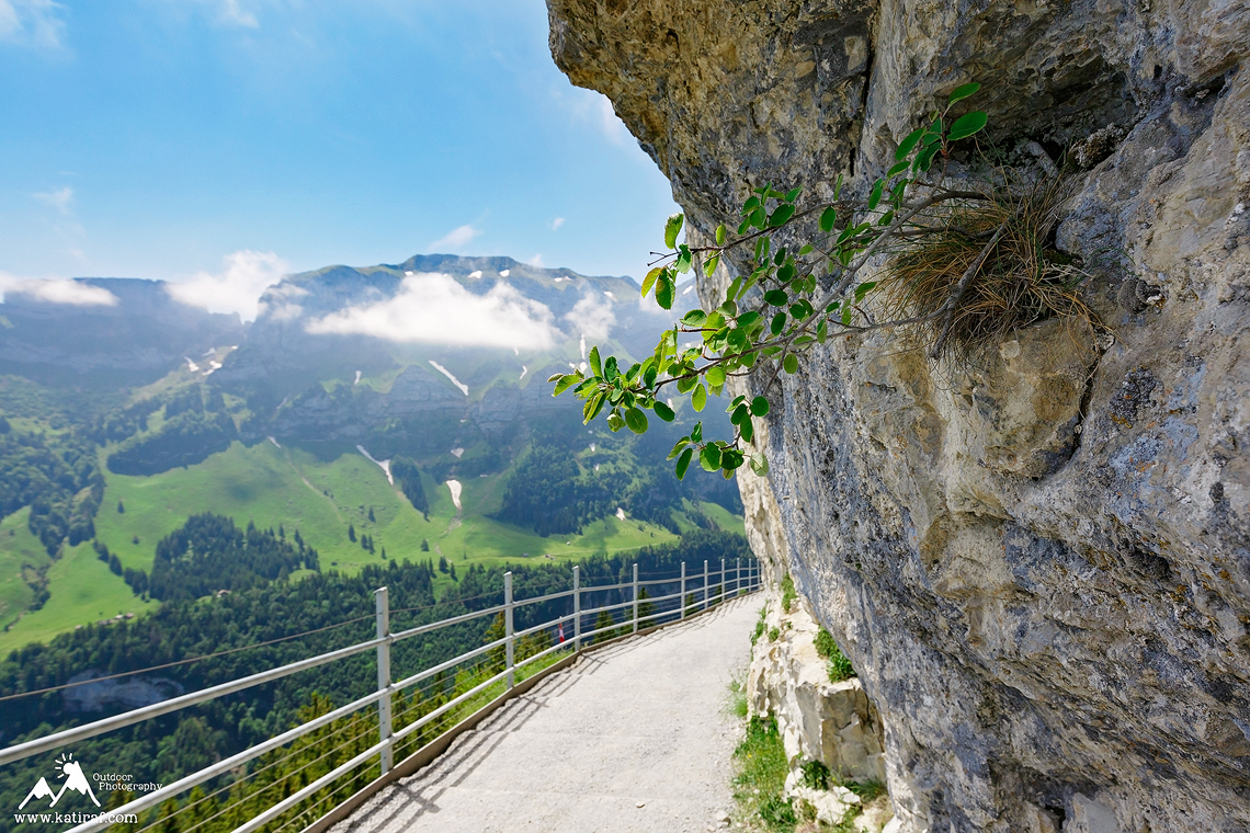 Szwajcaria - spacer do Aescher + jaskini Wildkirchli + na szczyt Ebenalp, Appenzeller Alps